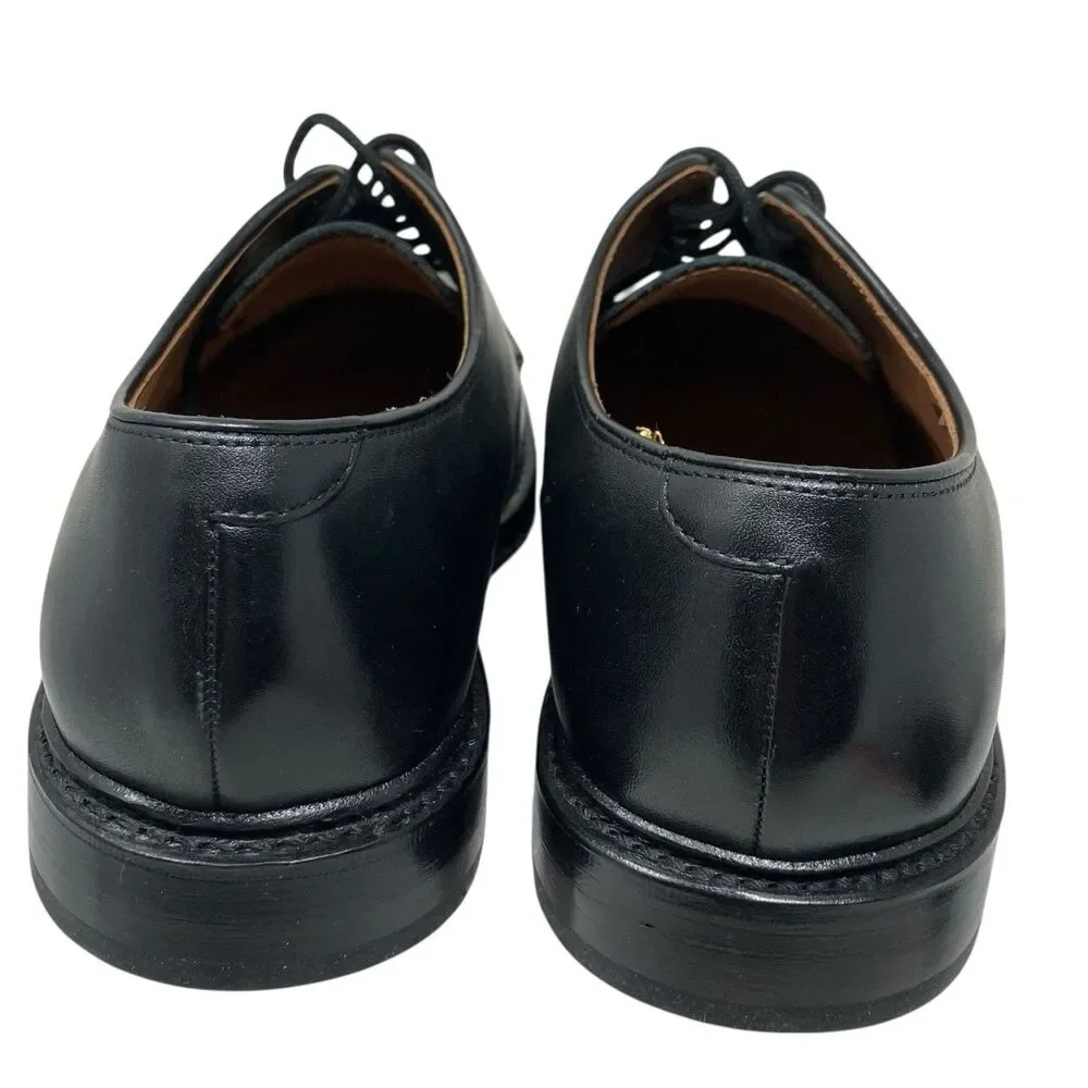 J.Crew Ludlow Mens 9.5 Black Leather Derby Shoes Old Money Preppy Euro‎ Summer